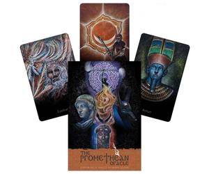 Promethean Oracle Tarot Chakra Mazzo 50 Carte & Libro Guida Set Schiffer