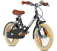PROMETHEUS BICYCLES Bicicletta Retrò per Bambini 4 Anni Ragazzo Bicicletta per Bambina 14 Pollici PETITAGE Bicicletta per Bambini 3 a 5 Anni in Nero