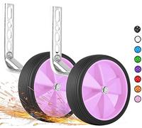 PROMETHEUS BICYCLES Rotelle bici bambino universali 12 14 16 18 pollici | Rotelle per bicicletta bambini | Ruote bici bambino - robusta struttura in acciaio con pneumatici in gomma (Rosa)