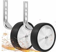 PROMETHEUS BICYCLES Rotelle bici bambino universali 12 14 16 18 pollici | Rotelle per bicicletta bambini | Ruote bici bambino - robusta struttura in acciaio con pneumatici in gomma (Bianco)