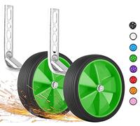 PROMETHEUS BICYCLES Rotelle bici bambino universali 12 14 16 18 pollici | Rotelle per bicicletta bambini | Ruote bici bambino - robusta struttura in acciaio con pneumatici in gomma (Verde)