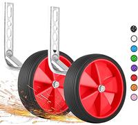 PROMETHEUS BICYCLES Rotelle bici bambino universali 12 14 16 18 pollici | Rotelle per bicicletta bambini | Ruote bici bambino - robusta struttura in acciaio con pneumatici in gomma (Rosso)