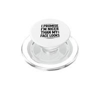 Prometto di essere più bello del mio viso PopSockets PopGrip per MagSafe