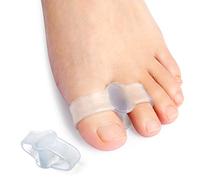Promifun Correttore per le dita dei piedi in gel, 10 pacchetti di separatori per le dita dei piedi con 2 occhielli, distanziatore per alluce valgo e alluce sovrapposto