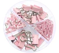 PROMISE FLOURISH Set di 72 puntine di carta, set di 4 stili, forniture per ufficio con scatola per ufficio, scuola e casa, colore: rosa