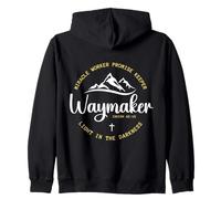 Promise Keeper Miracle Worker Waymaker Christian Mom Dad Felpa con Cappuccio