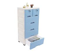 PromiseFly Comodino rimovibile con 6 cassetti, capacità di carico 40 kg, per camera da letto, casa, soggiorno e veranda, 50 x 35 x 102 cm