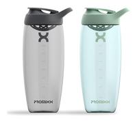 Promixx PURSUIT bottiglia shaker per proteine confezione da 2 per miscele di proteine e integratori frullati - Grigio Grafite, Verde Alga, 950ml