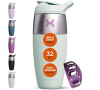 Promixx PURSUIT bottiglia shaker per proteine, in acciaio inox, a parete singola, per frullati super lisci, 950 ml, Verde Alga Marina