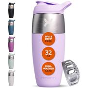 Promixx PURSUIT bottiglia shaker per proteine, in acciaio inox, a parete singola, per frullati super lisci, 950 ml, Lilla