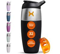 Promixx PURSUIT bottiglia shaker per proteine, in acciaio inox, a parete singola, per frullati super lisci, 950 ml, Nero