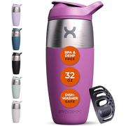 Promixx PURSUIT bottiglia shaker per proteine, in acciaio inox, a parete singola, per frullati super lisci, 950 ml, Mora