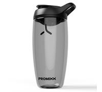 PROMIXX Pursuit shaker proteico 700ml, Ecozen, Nero | Miscelatore silenzioso Snap-Fit per frullati senza grumi, ermetico, senza BPA, Ecozen con scala di misurazione
