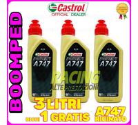 PROMO 3 LITRI CASTROL A747 OLIO USO PISTA MOTO 2T COMPETIZIONE RACING 03CS04