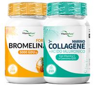 PROMO Bromelina Forte Drenante + Collagene Marino e Acido Ialuronico,