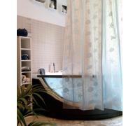 Promo Pesci Azzurro Tenda Della Doccia 180x200cm Con Incl. Dv-Ringen. 100% Peva