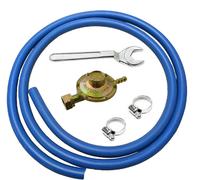 PROMO KIT REGOLATORE A TARATURA FISSA TUBO mt.1,5 FASCETTE CHIAVE GAS