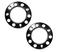 Promo Link 2X Coperture per bulloni delle ruote per camion Copricerchi universali Radzierblenden per rimorchi lucidate a specchio in 22,5 pollici (57,15 cm) in plastica nero