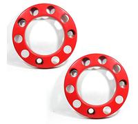 Promo Link - Lot de 2 copribulloni universali per camion - In plastica lucida - 22,5 pollici - Rosso