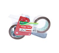 PROMO PACK TENDINASTRO MANUALE + 2 NASTRO IMBALLO AVANA 50X66 IMPUGNATURA ABS