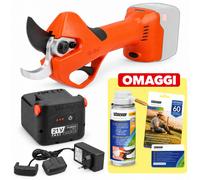 PROMO Stocker Kit Forbice Magma E-40 Tp + Batteria 2,6 Ah 21V + Caricabatterie + Olio Spray