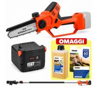 PROMO Stocker Kit Motosega Magma E-150 LA + Manico + Batteria 2,6 Ah 21V