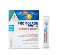 Promolase 1000 Plus - Duplice fonte di Magnesio e Potassio ad Alto Assorbimento - Reintegro Sali Minerali per Stanchezza, Caldo e Sport - Senza Zucchero - Gusto arancia - 12 Stick Pronti all'Uso