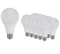 Promopack x 10 pz lampadina led globo A60 E27 12w attacco grande sfera basso consumo energetico luce fredda naturale calda (Luce Bianca fredda)