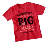 Promossa a Big Sister EST.AGUST.2026 Maglietta Personalizzata Ragazze...