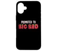 Promosso a Big Bro Strawberry First Birthday Family Party Custodia per iPhone 16 Plus