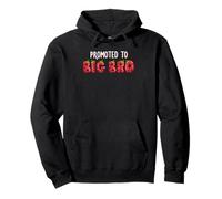 Promosso a Big Bro Strawberry First Birthday Family Party Felpa con Cappuccio