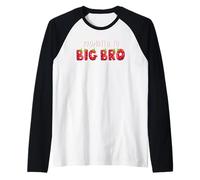 Promosso a Big Bro Strawberry First Birthday Family Party Maglia con Maniche Raglan