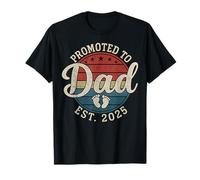 Promosso A Dad Est 2025 New Daddy Expect Baby Father's Day Maglietta