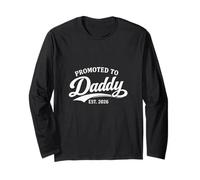 Promosso a Daddy EST 2026 Prima Volta papà Fathers Day Maglia a Manica