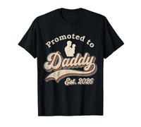 Promosso a Daddy EST 2026 Vintage First Father's Day Dad Co Maglietta
