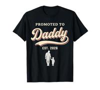 Promosso a Daddy EST 2026 Vintage First Father's Day Dad Co Maglietta