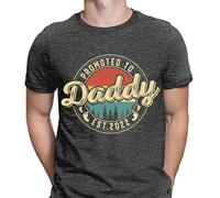 Promosso a Dadyy Est T-shirt personalizzate festa del papà da uomo novità com...