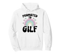 Promosso a GILF Humorous Groovy Rainbow Nonna Felpa con Cappuccio