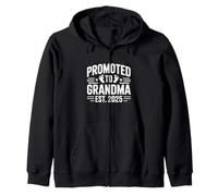 Promosso a Grandma Est 2025 Annuncio del bambino dei nonni Felpa con Cappuccio