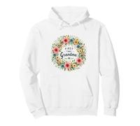 Promosso A Grandparent Floral Wreath Annuncio Felpa con Cappuccio