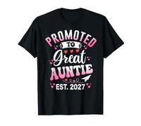 Promosso a Great Auntie EST 2027 Presto per Essere Mamma Maglietta