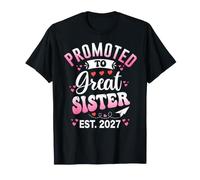 Promosso a Great Sister EST 2027 Presto per Essere Mamma Maglietta