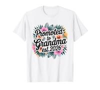 Promosso a Nonna 2026 Tropical Floral New Grandma Maglietta