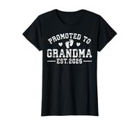 Promosso a Nonna EST. Annuncio del Bambino dei Nonni 2026 Maglietta