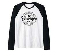 Promosso a Nonno EST 2026 Presto per Essere Nuovo Nonno Finalmente Maglia con Maniche Raglan