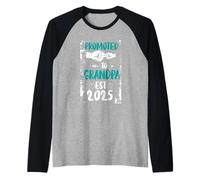 Promosso a Nonno est. Annuncio del bambino dei nonni 2025 Maglia con Maniche Raglan