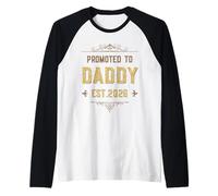 Promosso to Daddy 2026 Camicia Retro New Dad 26 Papa Father Maglia con Maniche Raglan