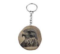 Promotech Turmfalke Uccello rapace, pezzo unico inciso a laser, in legno, legno naturale, W5L5