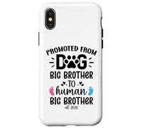 Promoted From Dog Big Brother Human Brother est 2026 Big Bro Custodia per iPhone X/XS