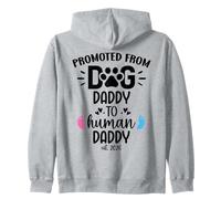 Promoted from Dog Daddy to Human Daddy EST 2026 Human Dad Felpa con Cappuccio